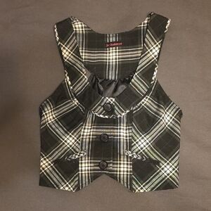 Joe Benbasset Black and White Plaid Vest